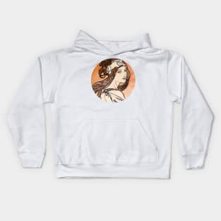 Vintage portrait art Kids Hoodie